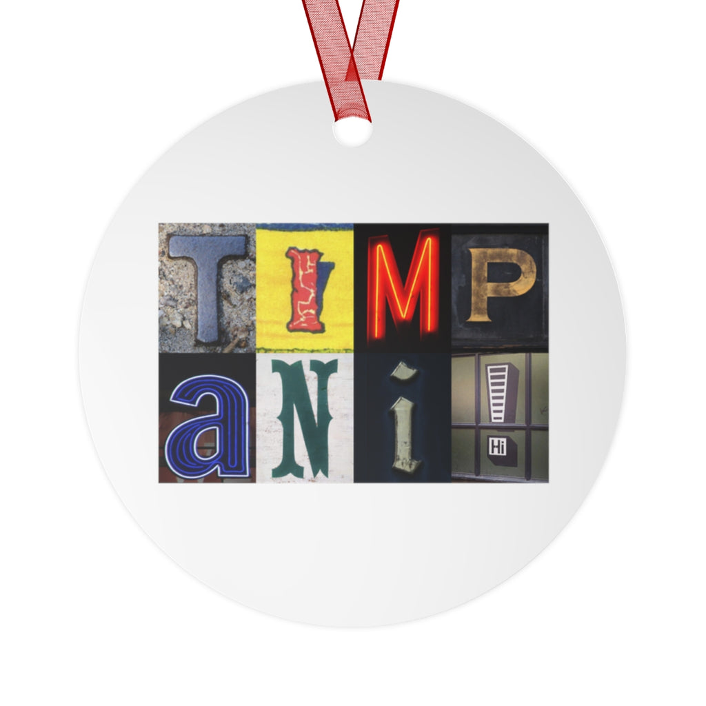 Timpani - Artsy Alphabet - Metal Ornament