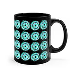 Vintage Turquoise Cloud - Snare Drum - 11oz Black Mug - Pattern