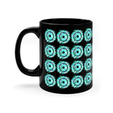 Vintage Turquoise Cloud - Snare Drum - 11oz Black Mug - Pattern