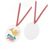 Pitch Please - French Horn - Metal Ornament