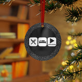 Eat, Sleep, Play - Percussion - Metal Ornament