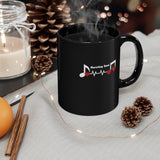 Marching Band - Heartbeat - 11oz Black Mug