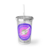 Vintage Grunge Purple Circle - Trumpet - Suave Acrylic Cup