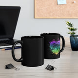 Vintage Rainbow Cloud Heart - Marimba - 11oz Black Mug