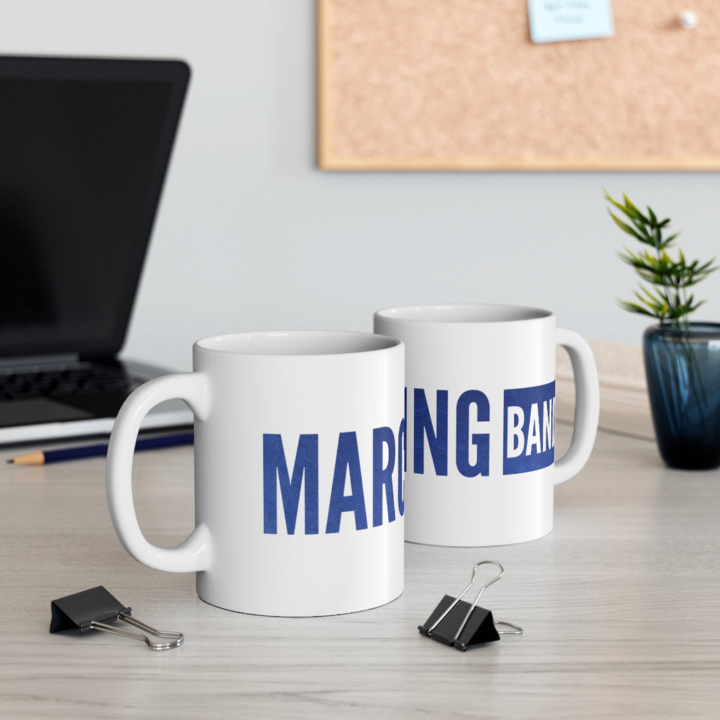 Marching Band - Blue 2 - 11oz White Mug