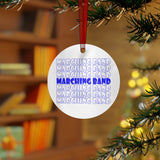 Marching Band - Retro - Blue - Metal Ornament