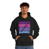 Vintage Grunge Purple Lines - Bassoon - Hoodie