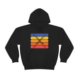 Vintage Grunge Lines Sunset - Oboe - Hoodie