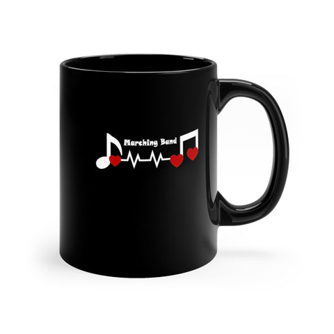 Marching Band - Heartbeat - 11oz Black Mug