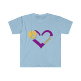 Peace, Love, Bari Sax - Unisex Softstyle T-Shirt