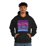 Vintage Grunge Purple Lines - Bass Drum - Hoodie