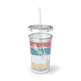 Vintage Grunge Lines 2 - Bari Sax - Suave Acrylic Cup