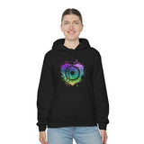 Vintage Rainbow Cloud Heart - Snare Drum - Hoodie