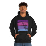 Vintage Grunge Purple Lines - Alto Sax - Hoodie