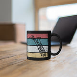 Vintage Grunge Lines 2 - Bari Sax - 11oz Black Mug