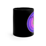 Vintage Grunge Purple Circle - Alto Saxophone - 11oz Black Mug