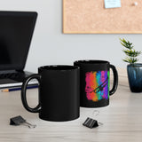 Vintage Rainbow Cloud - Trumpet - 11oz Black Mug