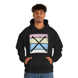 Vintage Grunge Pastel Lines - Drumsticks - Hoodie