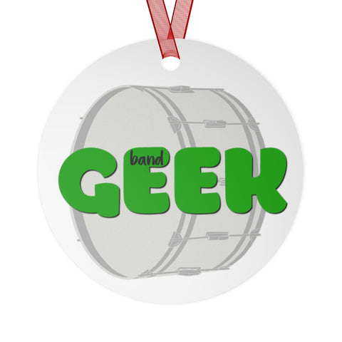 Band Geek - Bass Drum - Metal Ornament