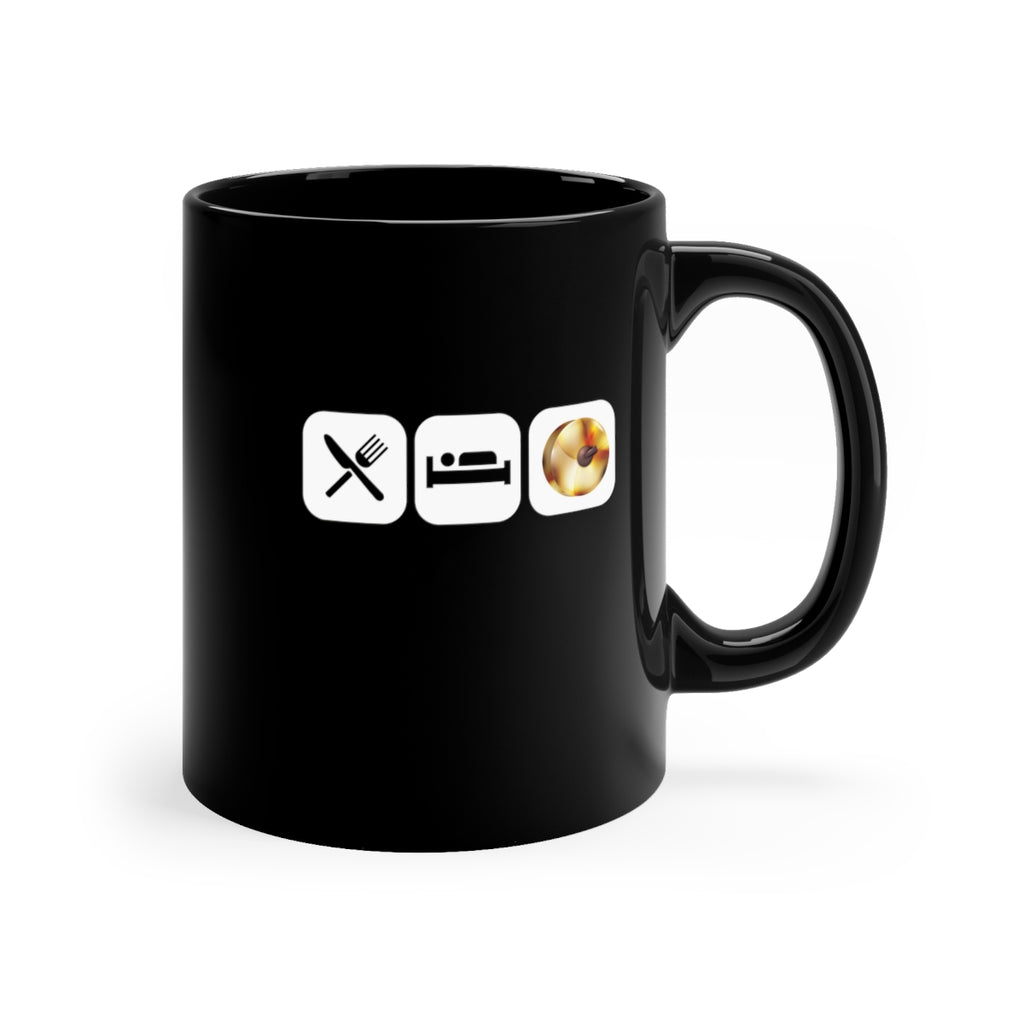 Eat, Sleep, Play - Cymbals - 11oz Black Mug