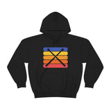 Vintage Grunge Lines Sunset - Drumsticks - Hoodie