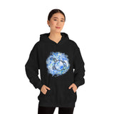 Vintage Blue White Tie Dye - Bass Drum - Hoodie