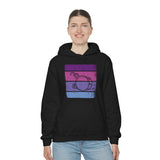 Vintage Grunge Purple Lines - Bass Drum - Hoodie