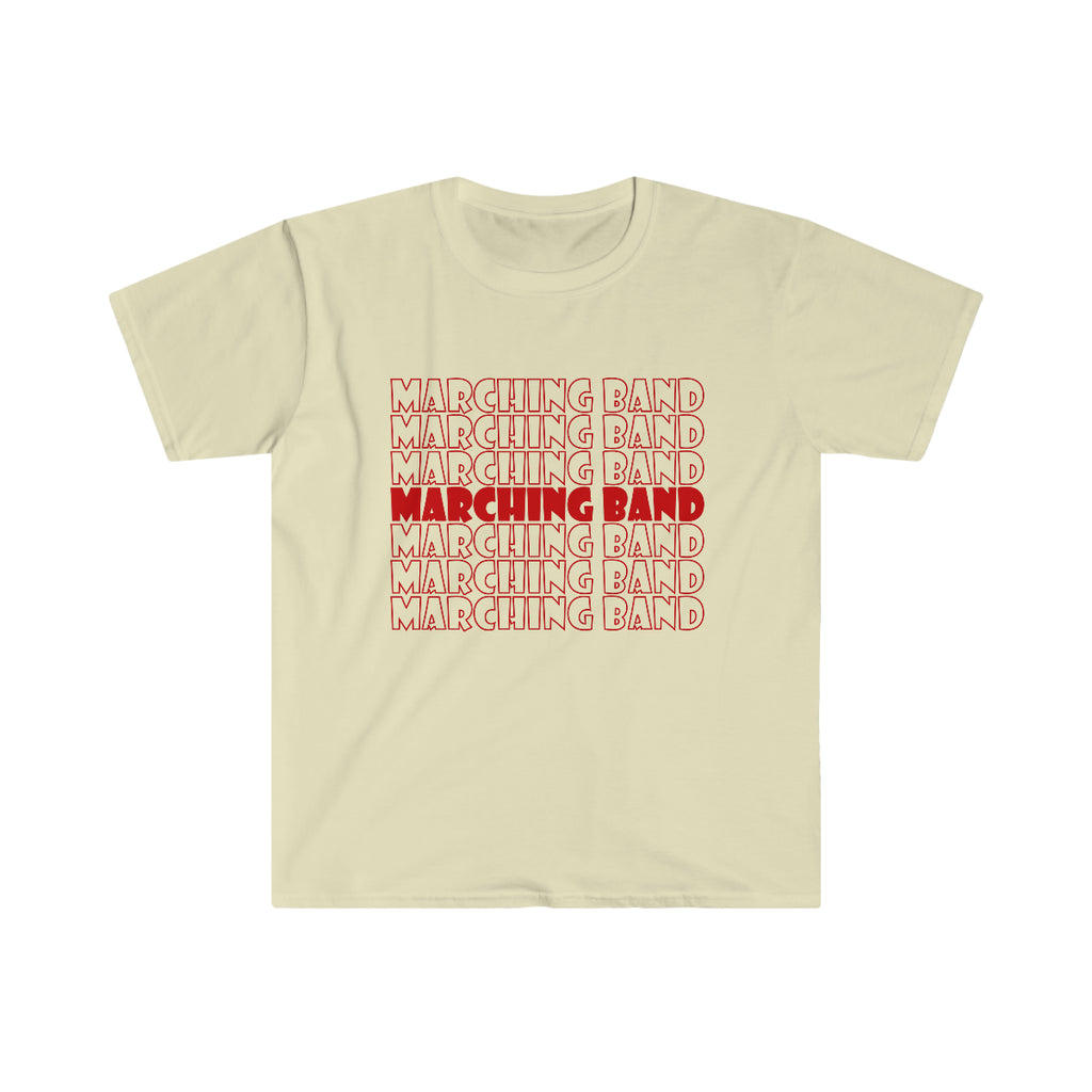 Marching Band - Retro - Red - Unisex Softstyle T-Shirt