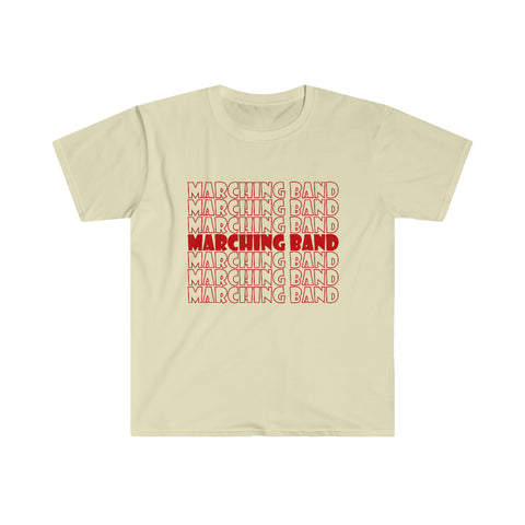 Marching Band - Retro - Red - Unisex Softstyle T-Shirt