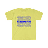 Marching Band - Retro - Blue - Unisex Softstyle T-Shirt