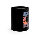 Senior Retro - Bass Clarinet - 11oz Black Mug