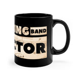 Marching Band Director - Tan Notes - 11oz Black Mug