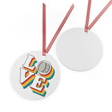 LOVE - Bass Drum - Metal Ornament