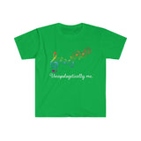 Unapologetically Me - Rainbow - Music Staff - Unisex Softstyle T-Shirt