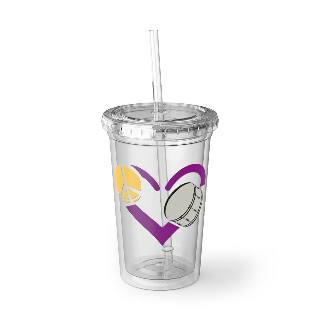 Peace, Love, Bass Drum - Suave Acrylic Cup