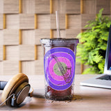 Vintage Grunge Purple Circle - Alto Saxophone - Suave Acrylic Cup